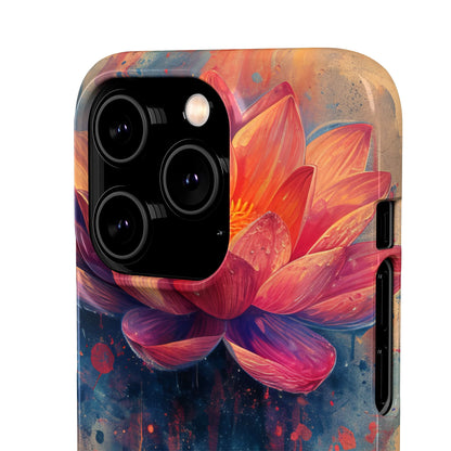 Lotus Blossom Art - Slim iPhone 14 Phone Case