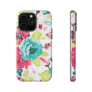 Vintage Flowers Pattern iPhone case (Protective) - Protective Phone Case