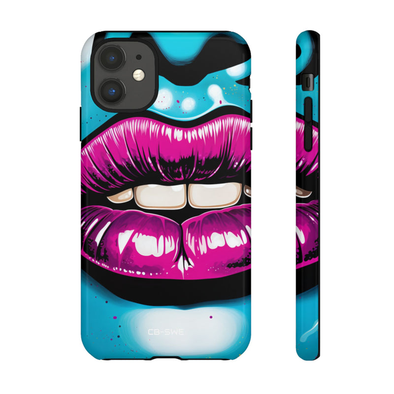 Vivid Lips Contrast - iPhone Case