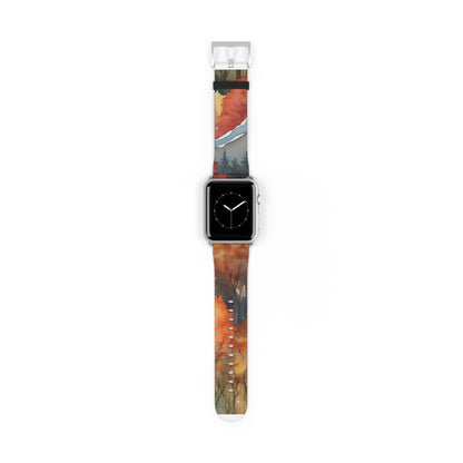 Snowcapped Ember Mountains - Watch Band