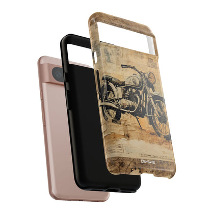 Vintage Motorcycle Collage - Google Pixel Case
