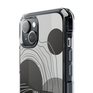 Monochrome Dynamics - Phone Case for iPhone (Clear Impact - Magnetic)