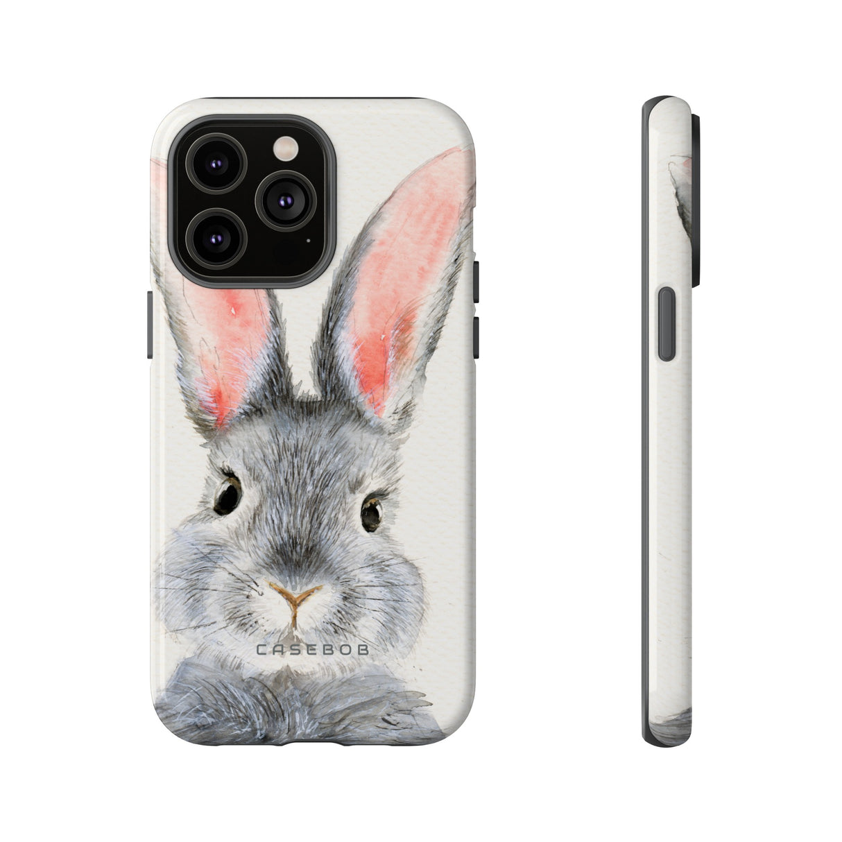 Watercolor of Fluffy Rabbit - Protective Phone Case