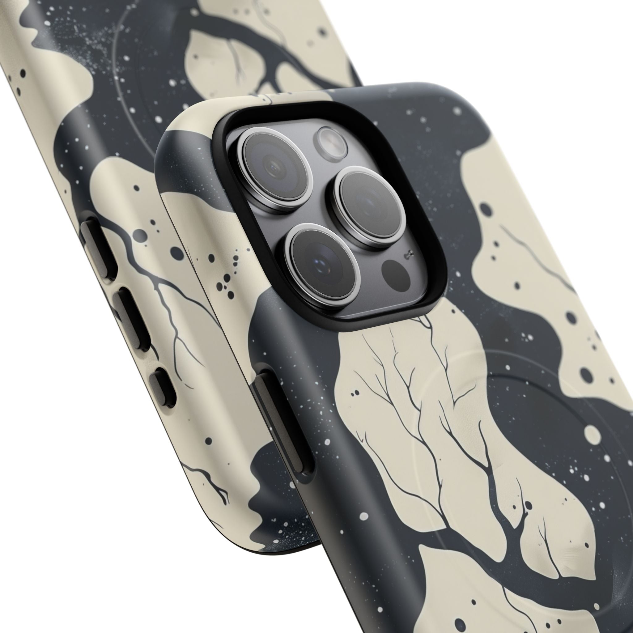 Organic Fluid Silhouettes with Cosmic Depth iPhone 15  Tough+ Phone Case