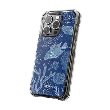 Navy Scale Reef iPhone 15 Pro Case - Impact