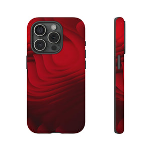 Red Center Waves - Protective Phone Case