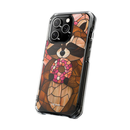 Raccoon Holds Donut iPhone Case - Impact