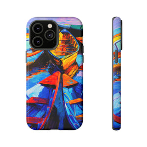 Oil painting - Wooden Boat - Protective Phone Case