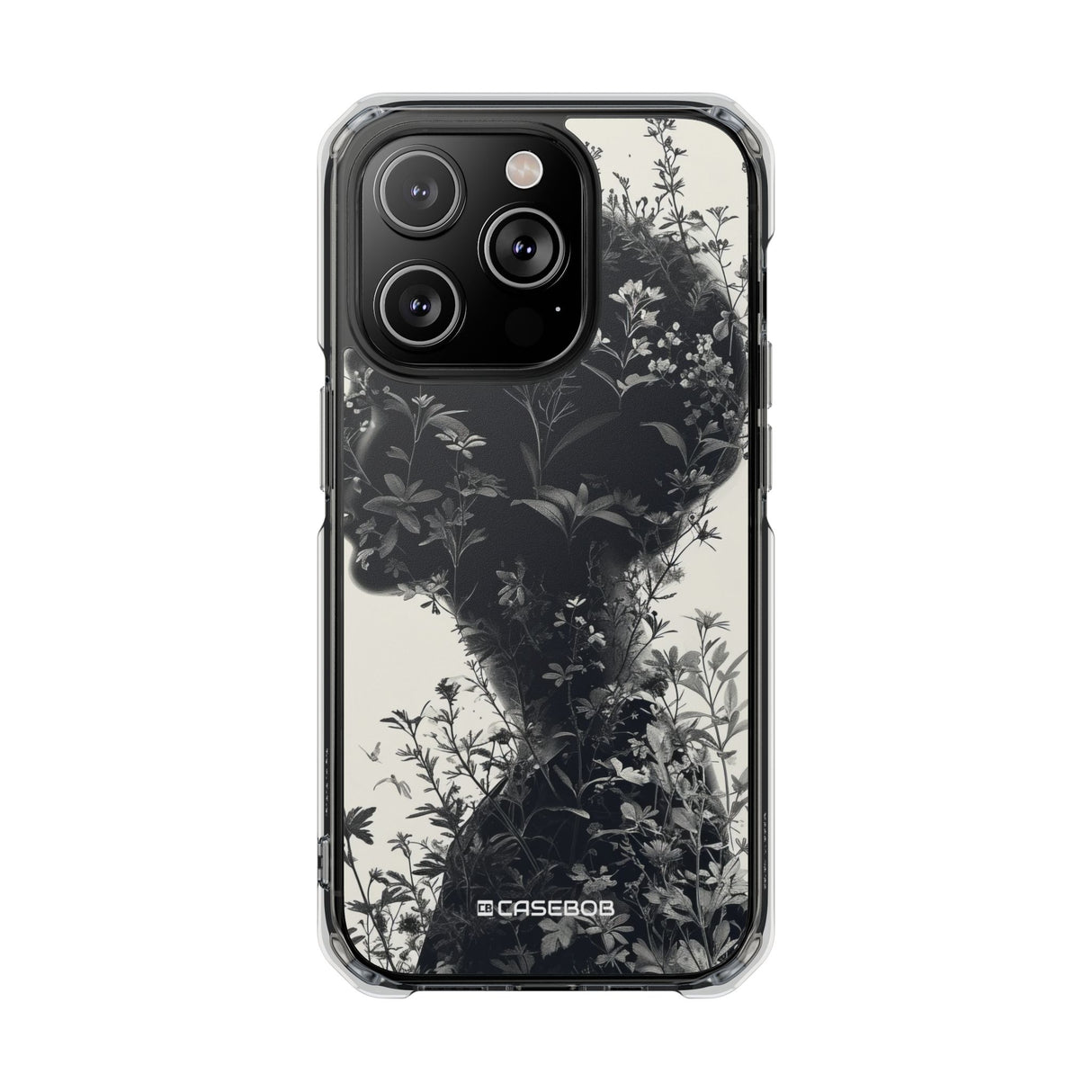 Botanical Silhouette Essence - Phone Case for iPhone (Clear Impact - Magnetic)