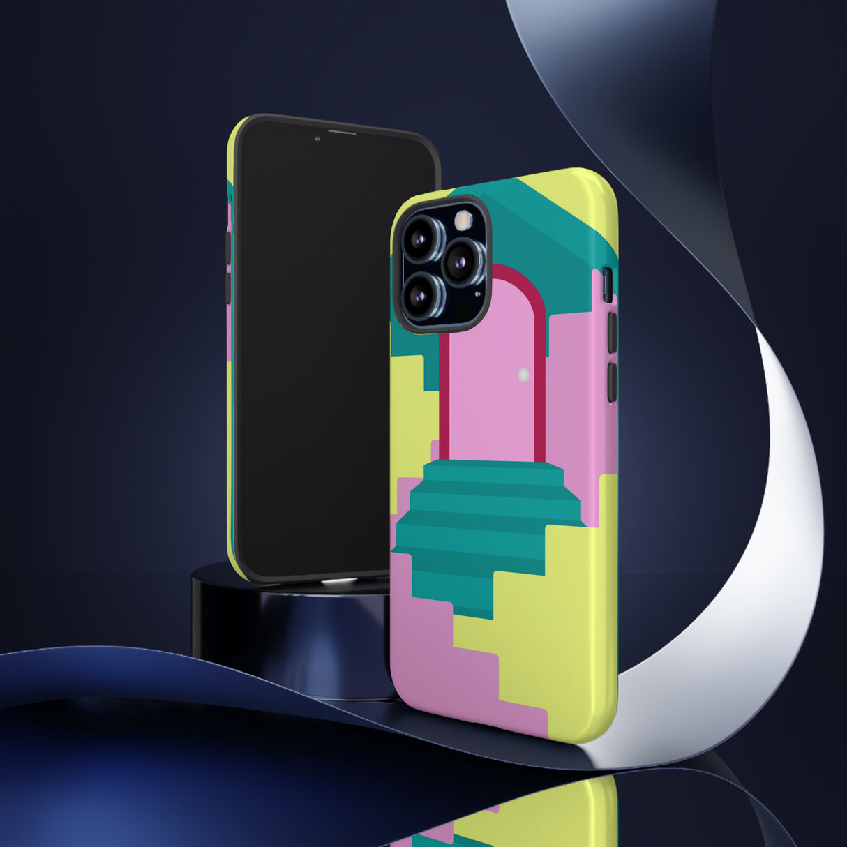 Vector Illustration of Stairs - Protective Phone Case