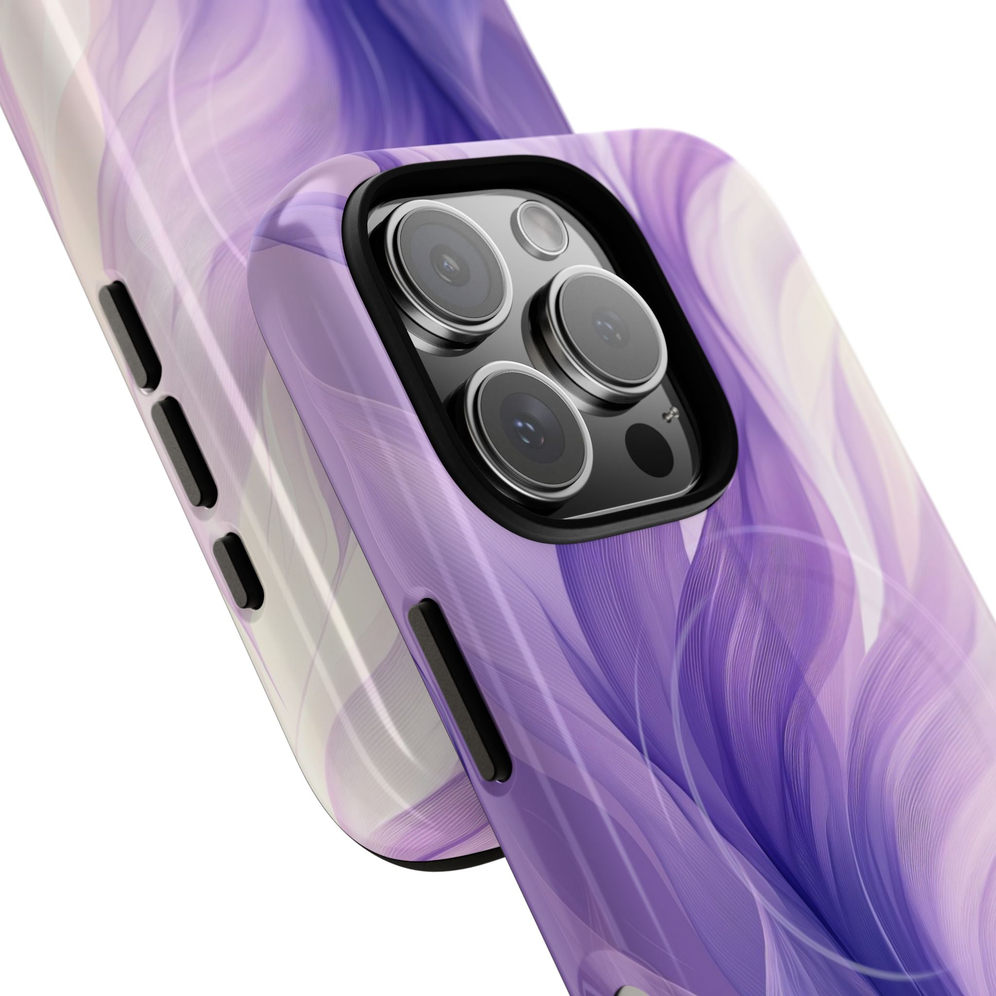 Purple Ribbon Waves iPhone 16 Pro Case - Tough+