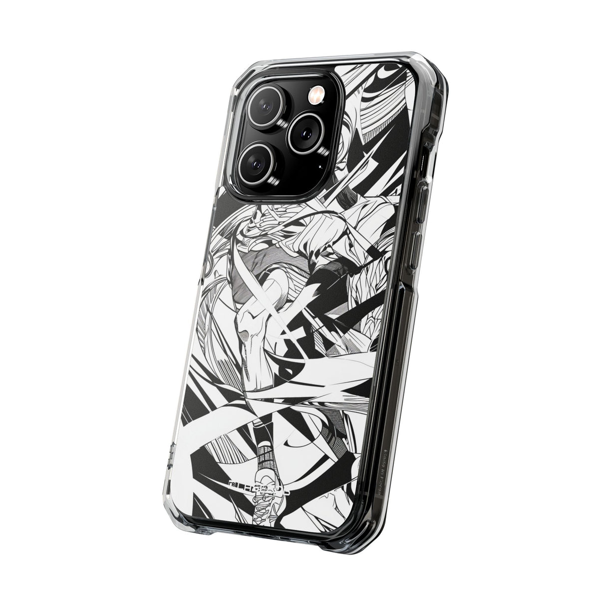 Dynamic Court Noir - Phone Case for iPhone (Clear Impact - Magnetic)