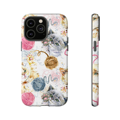 Cute Kitten Pattern - Protective Phone Case