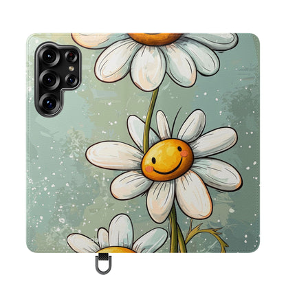 Smiling Daisies Burst - Samsung S25 Ultra Case - Wallet