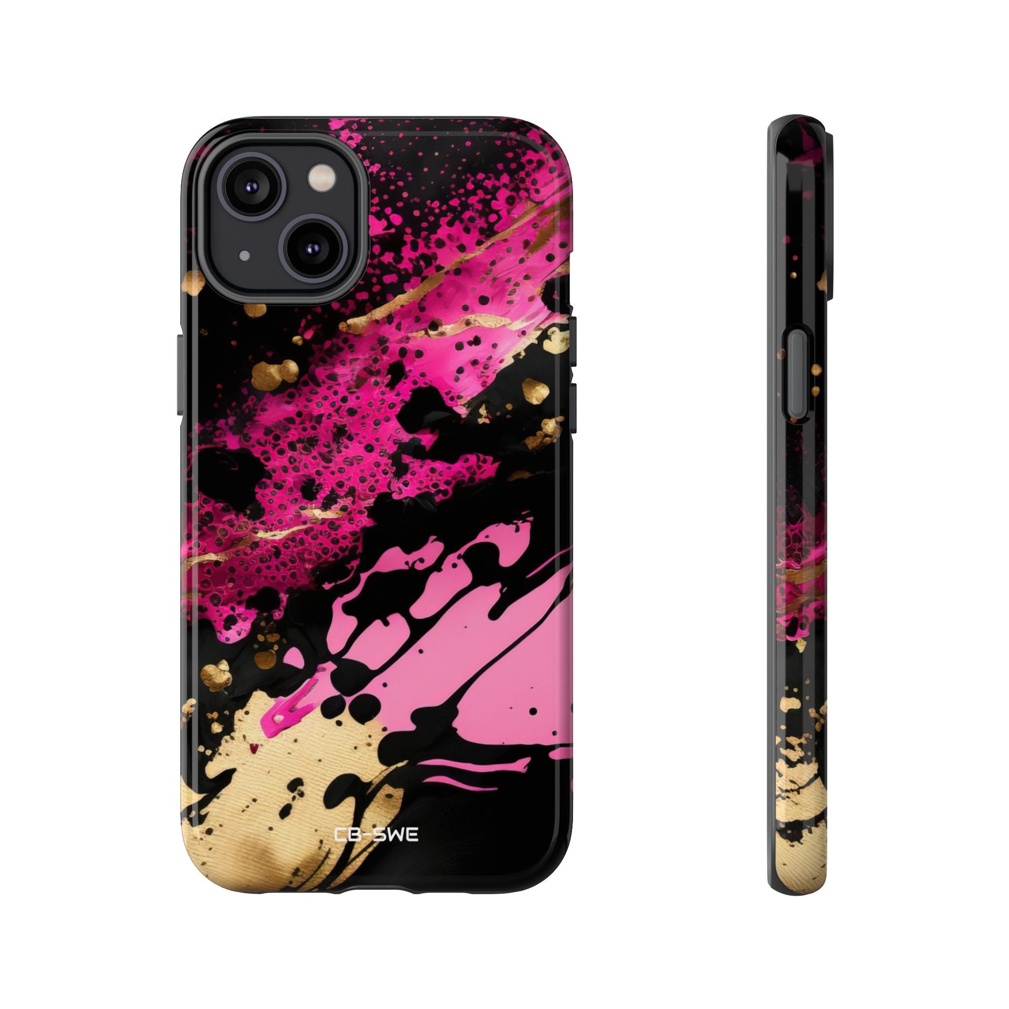 Dynamic Splatter Elegance - iPhone Case