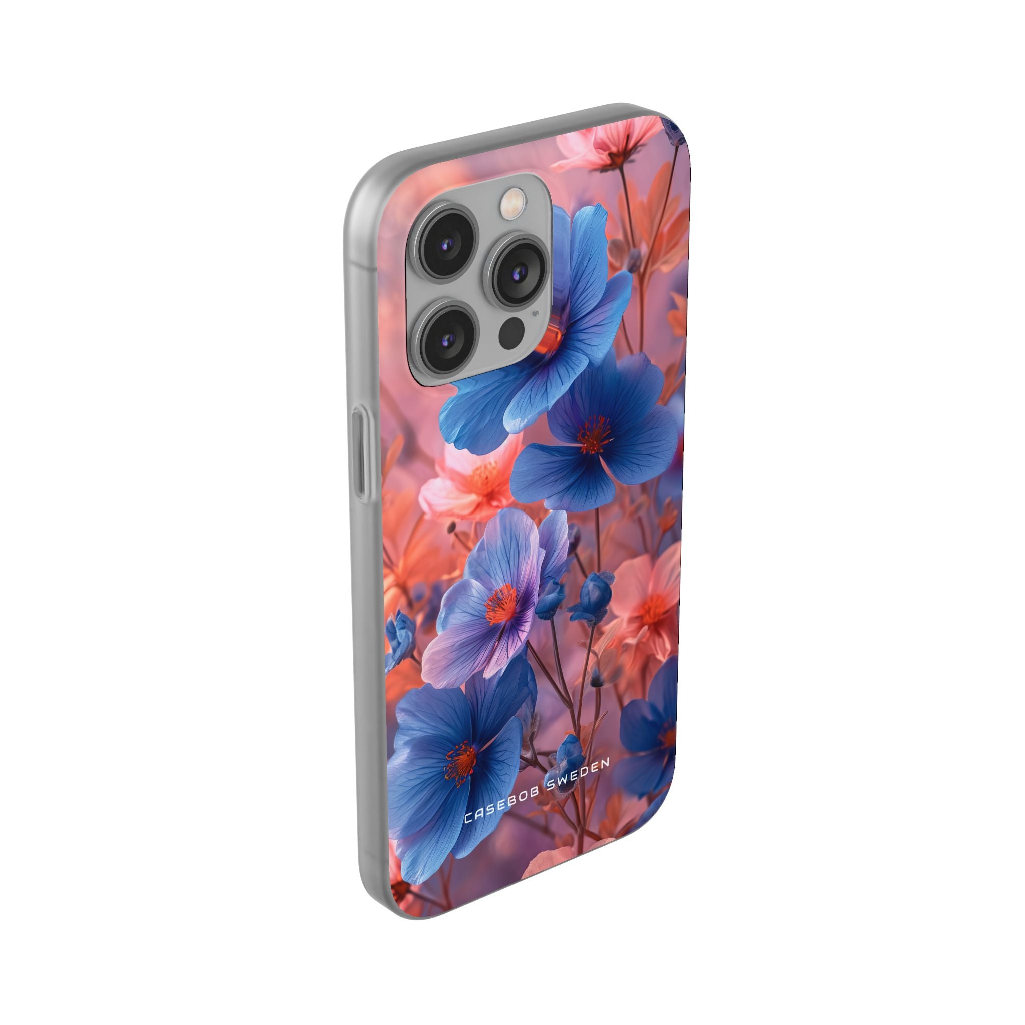 Harmonious Blooming Blues and Pinks iPhone 14 - Flexi Phone Case