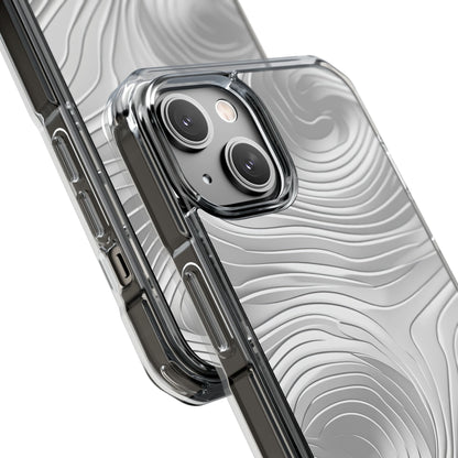 Monochrome Flow Lines iPhone 14 - Impact Clear+