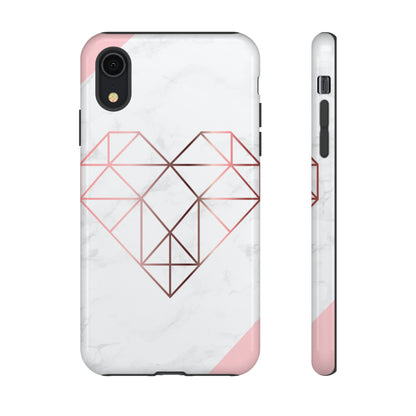 Heart Rose Gold - Protective Phone Case