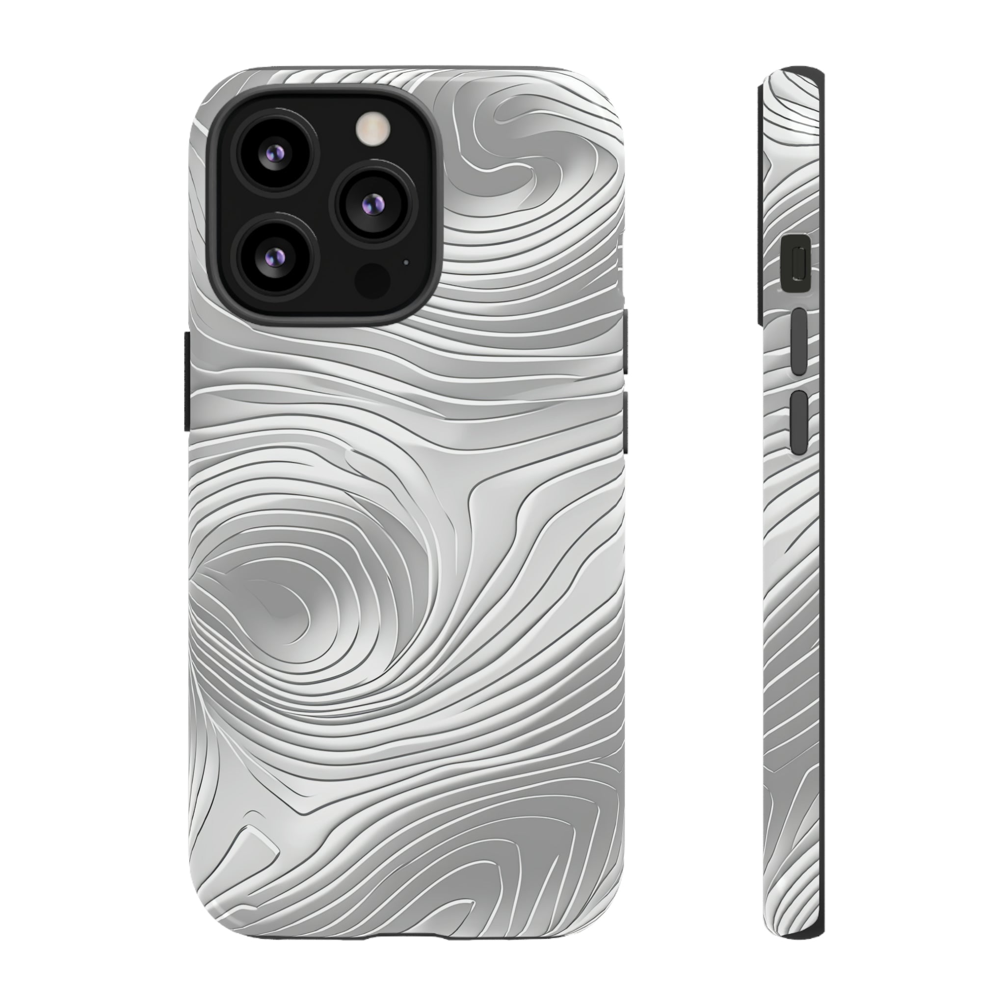 Sleek Grey Abstract Lines Case - Protective Phone Case