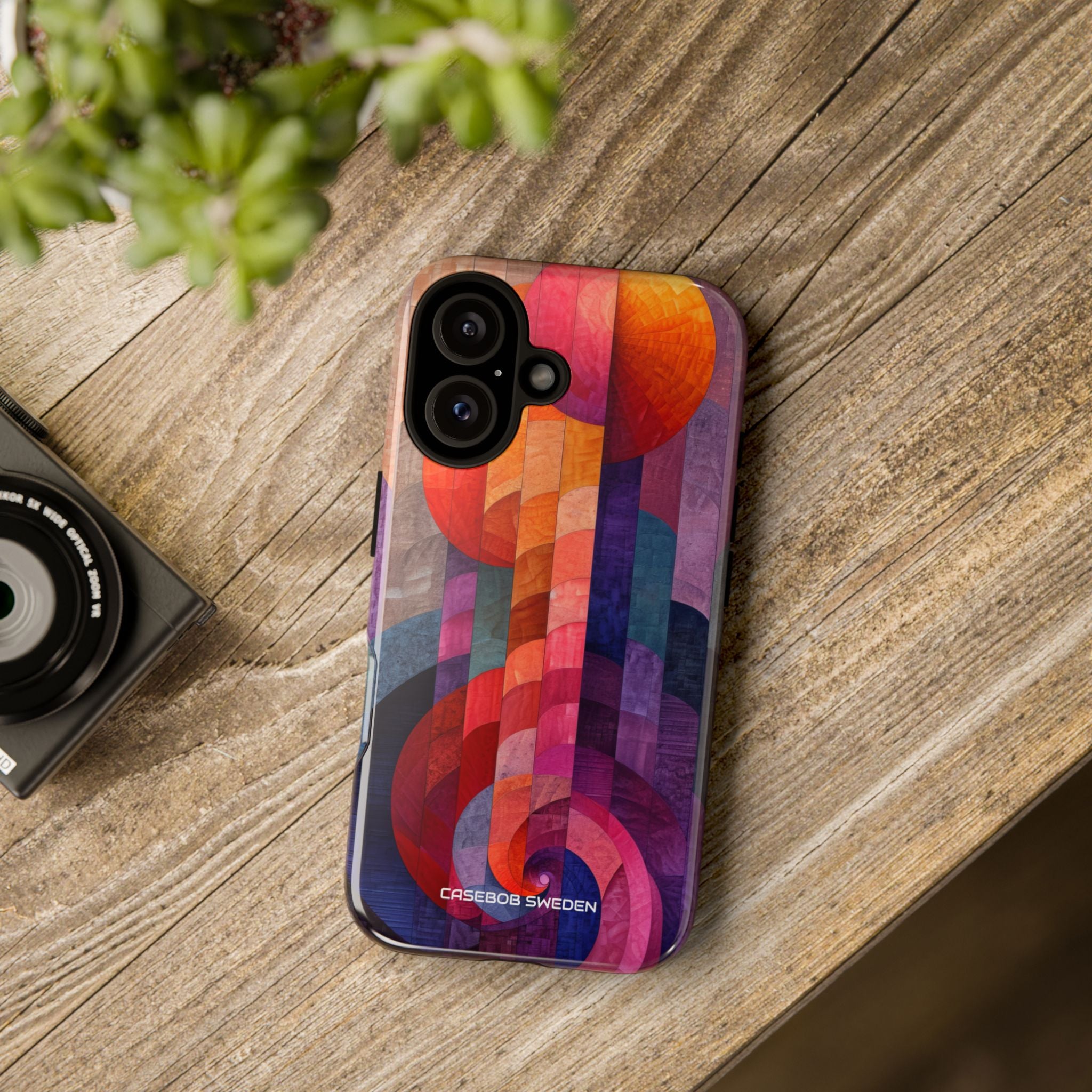 Purple Orange Abstract - Tough iPhone 16 Phone Case