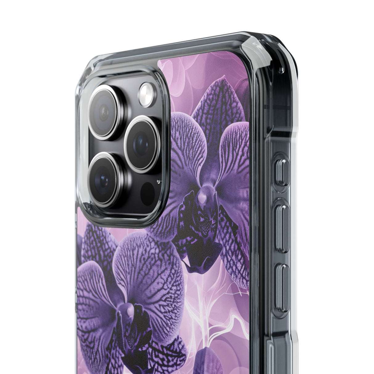 Radiant Orchid Design | Handyhülle für iPhone (Clear Impact Case – magnetisch) 