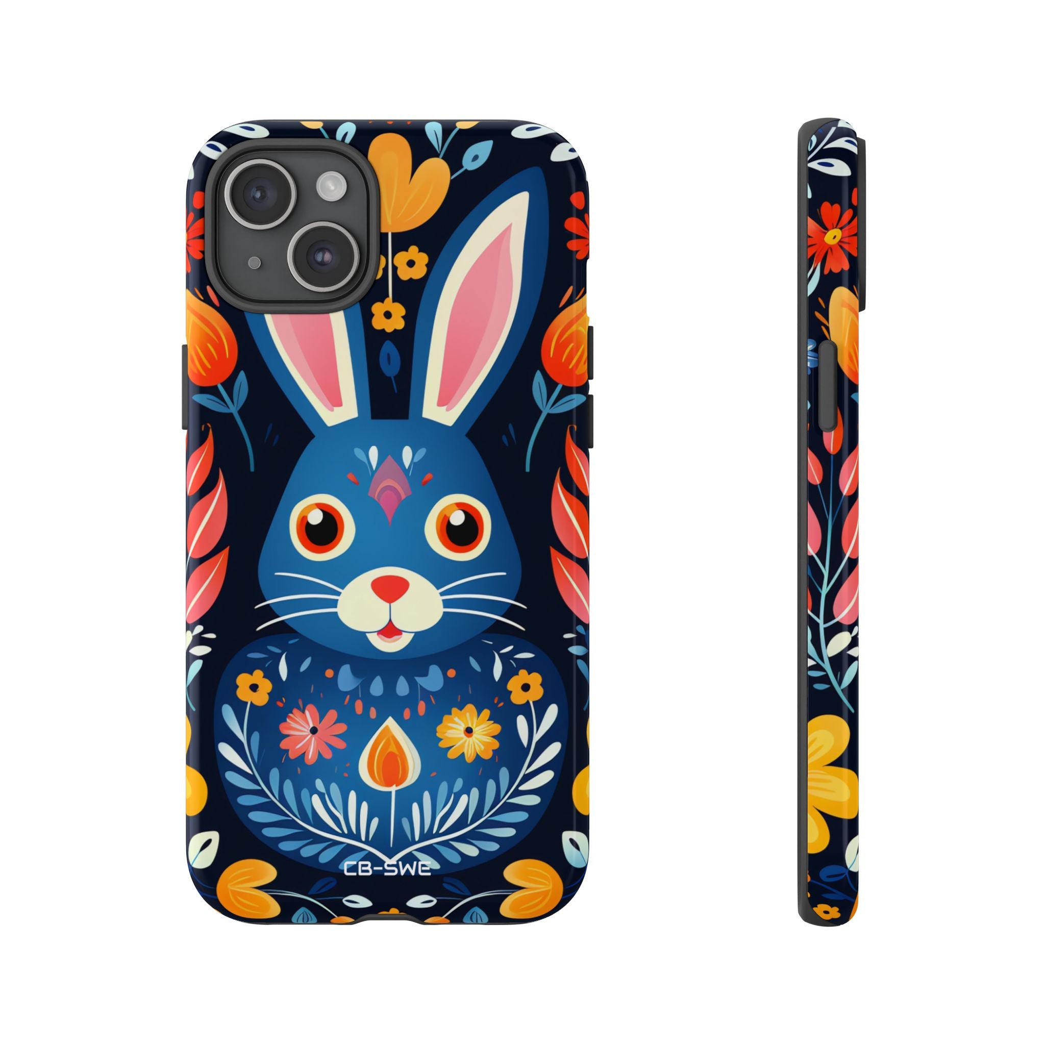 Bunny Jumps Joyfully - iPhone Case