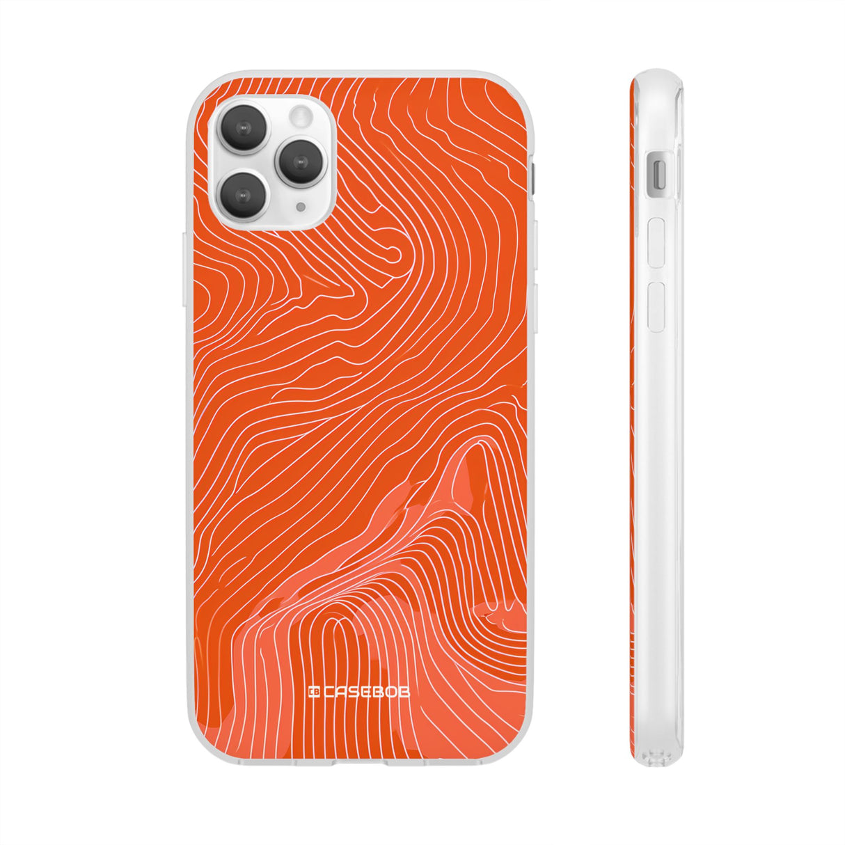 Pantone Tangerine Design | Handyhülle für iPhone (Flexible Hülle)