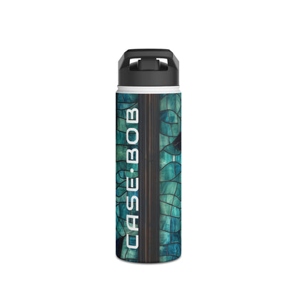 Blue Whale Mosaic - Stainless Steel Water Bottle