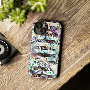 Abstract Green Purple - Protective Phone Case