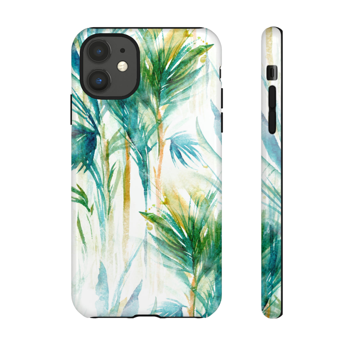 Watercolor Tropical Trees - Protective Phone Case