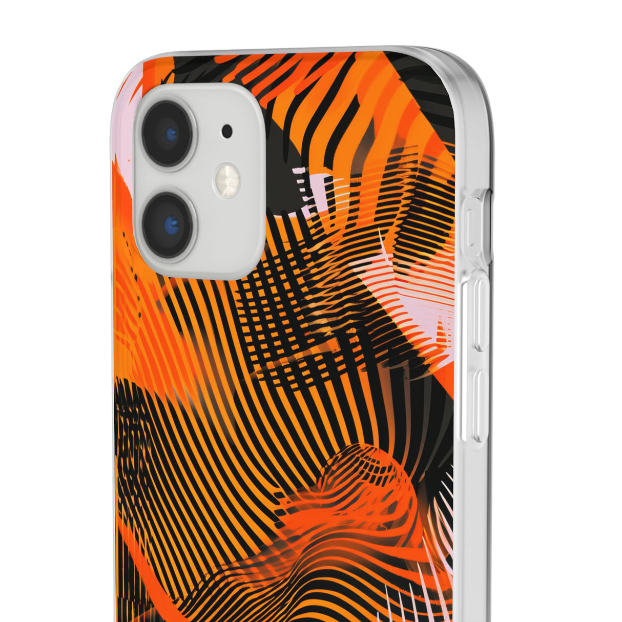 Pantone Tangerine Design | Handyhülle für iPhone (Flexible Hülle) 