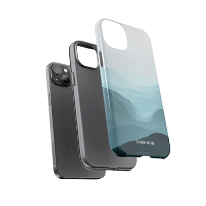 Teal Mist Mountains iPhone 14 Plus Case - Tough