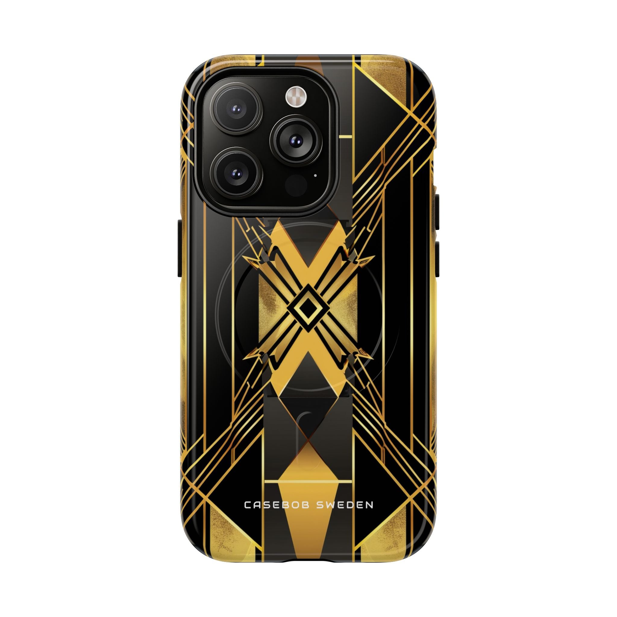 Golden Geometric Elegance iPhone 14 | Tough+ Phone Case