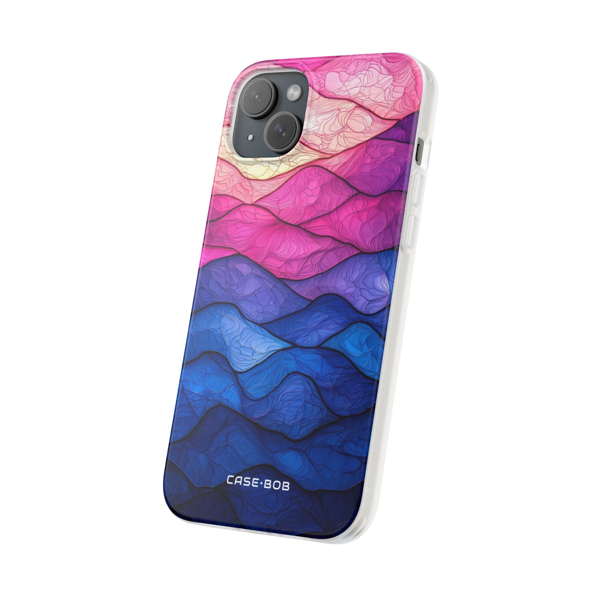 Wavy Vein Gradient iPhone 15 Plus Case - Soft
