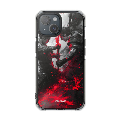 Crimson Blade Clash iPhone Case - Impact