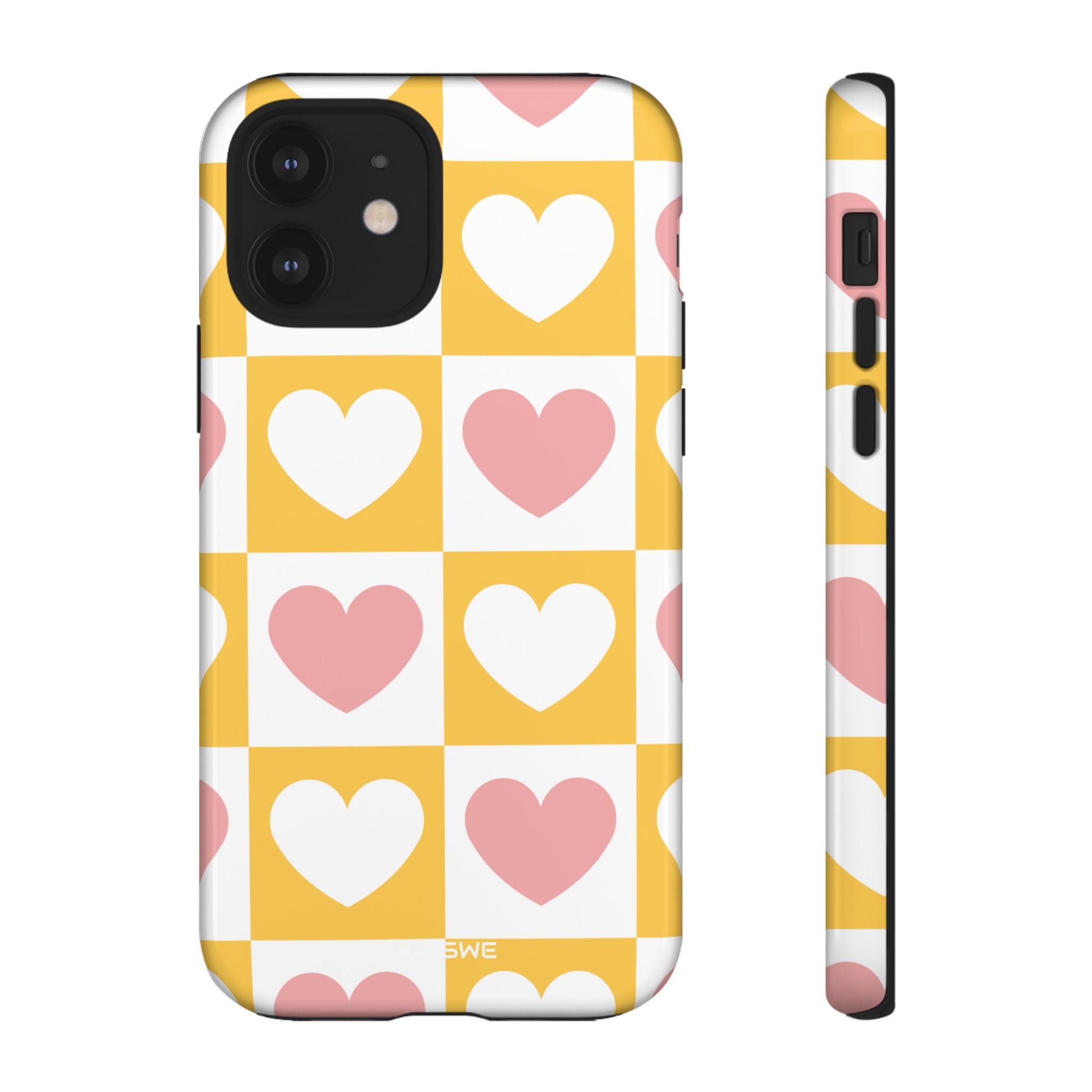 Heart Grid Harmony - iPhone Case