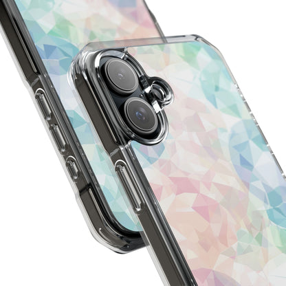 Pastel Geometry Background - Clear Impact iPhone 16 Phone Case