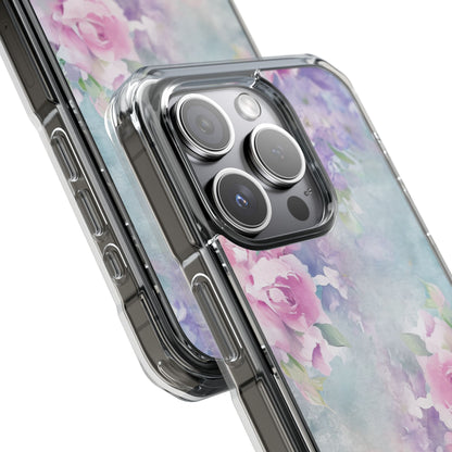 Dreamy Floral Watercolor - Clear Impact iPhone 15 Phone Case