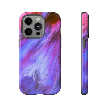 Purple Cosmos Ink Art iPhone Case (Protective) iPhone 14 Pro Glossy Phone Case