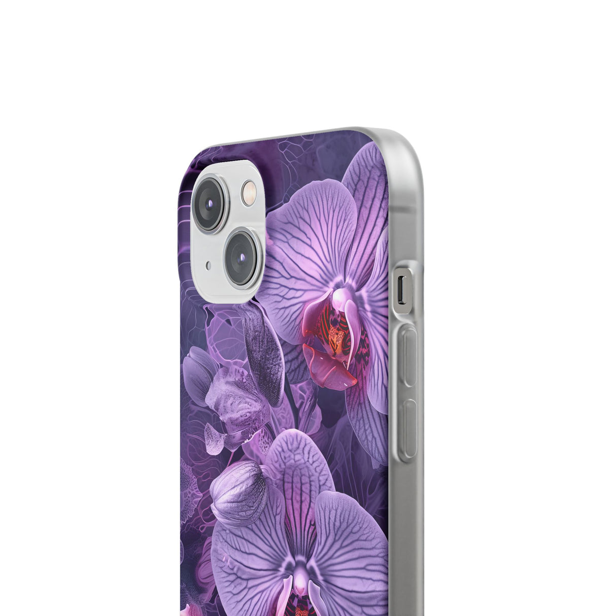 Strahlendes Orchideen-Design | Handyhülle für iPhone (flexible Hülle) 