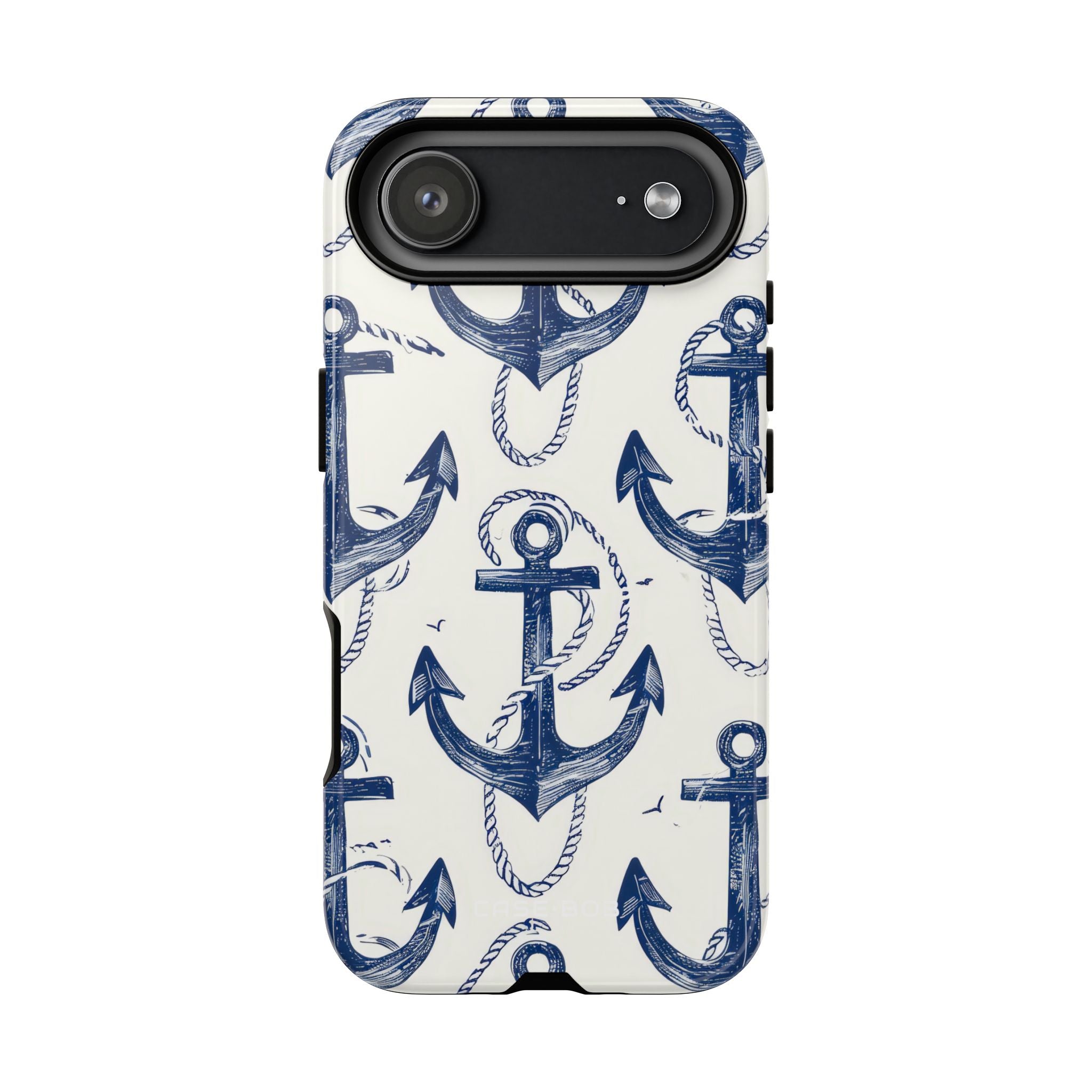 Navy Anchor Loop iPhone 17 Air Case - Tough