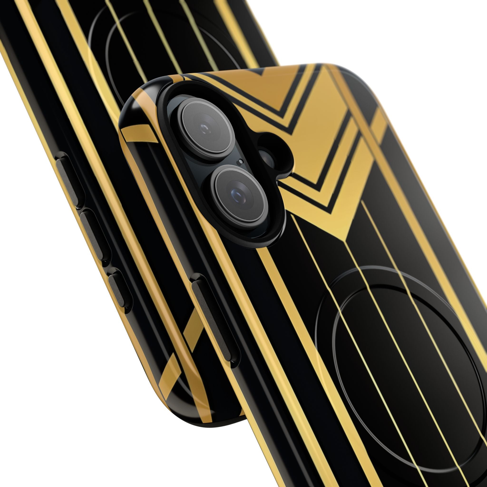 "Golden Art Deco Symmetry in Geometric Elegance" iPhone 16 | Tough+ Phone Case