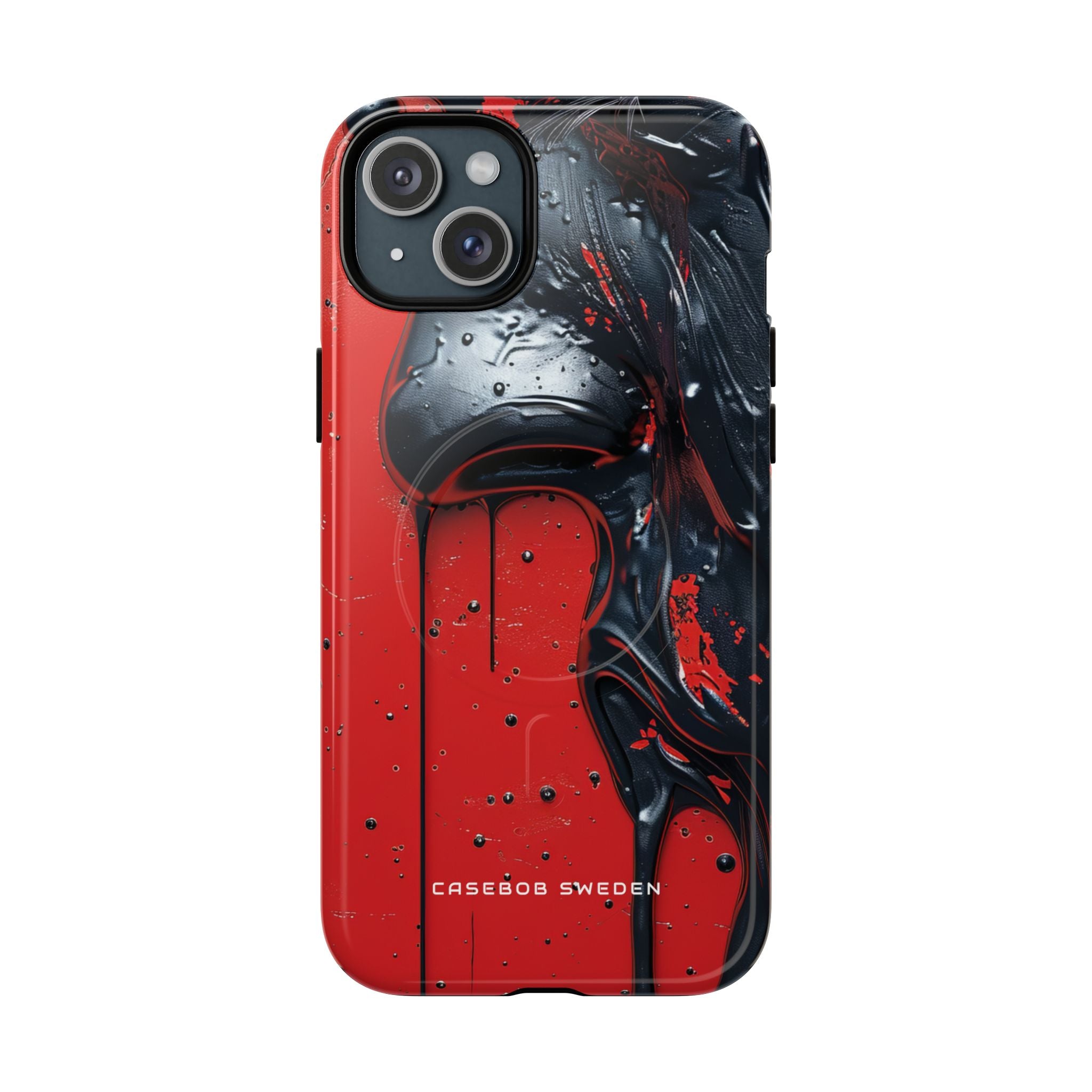 Textured Crimson Bloom iPhone 15 | Tough+ Phone Case