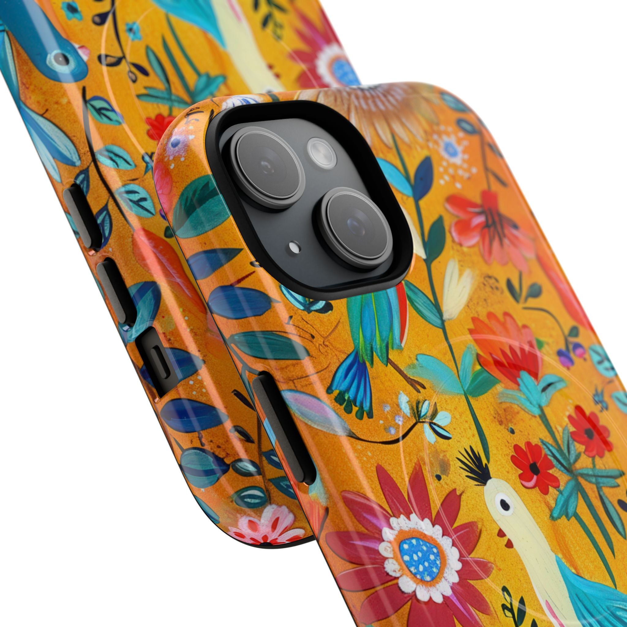 Colorful Birds Bloom iPhone 15 Case - Tough+