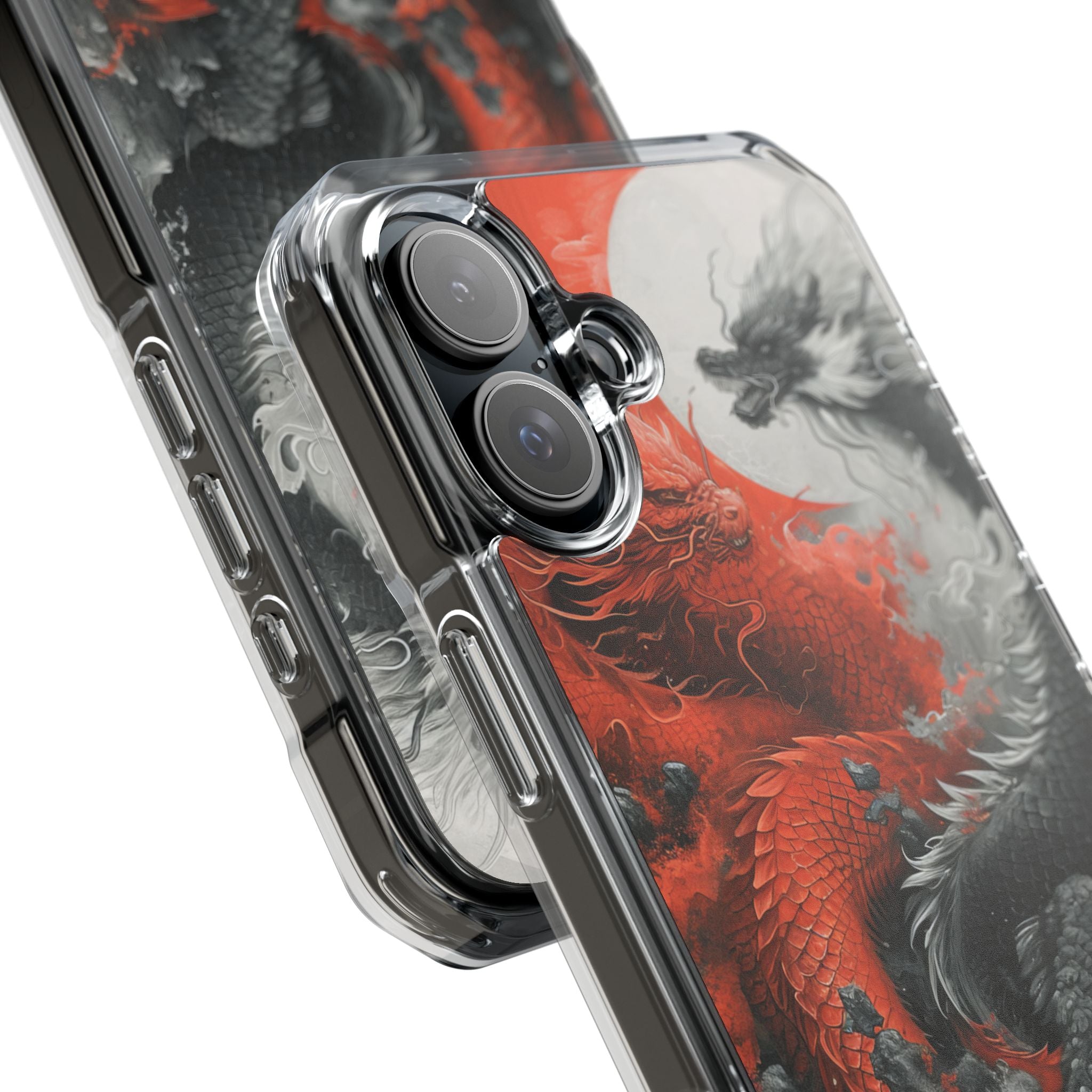 Twin Dragons Crimson iPhone 16 Plus Case - Impact