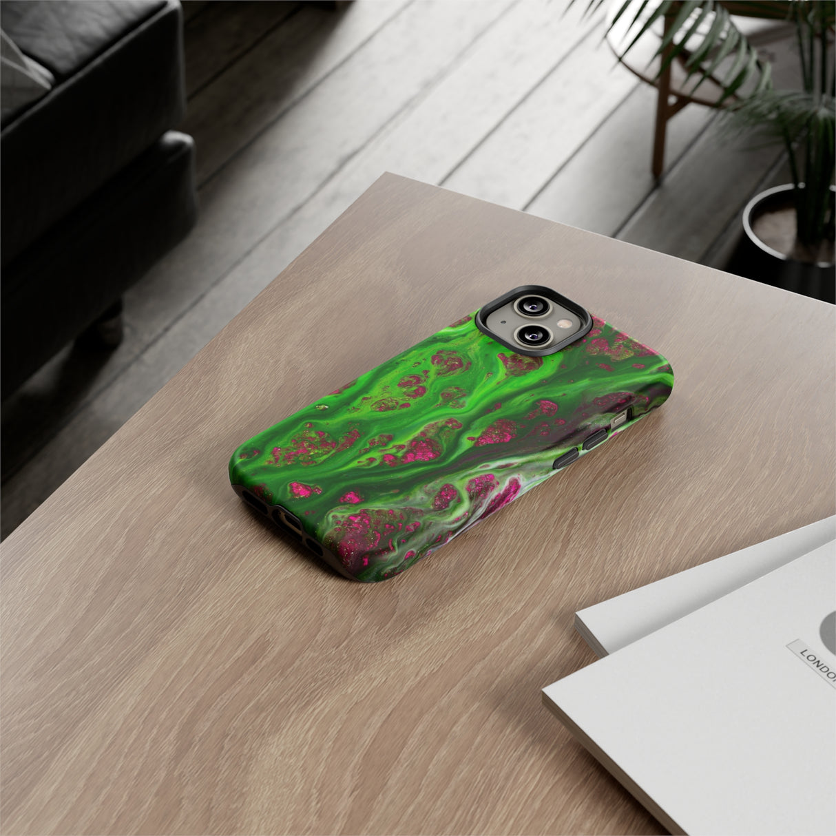 Toxic Green Ink Art iPhone Case (Protective) Phone Case