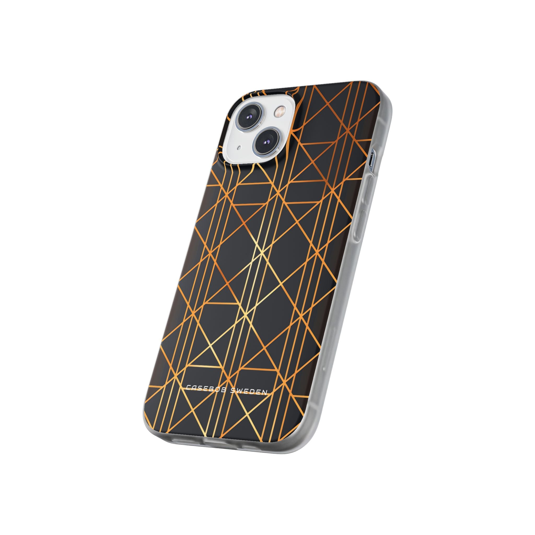 Golden Geometric Elegance iPhone 14 - Flexi Phone Case