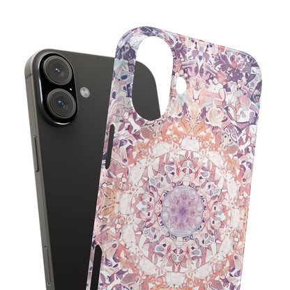 Purple Pink Mandala - Slim iPhone 16 Phone Case