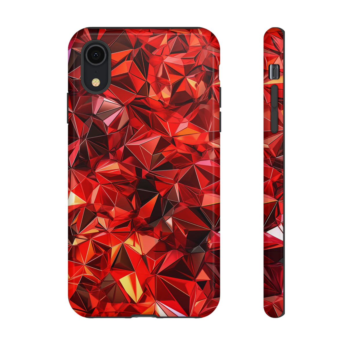 Geometric Red Fusion - Protective Phone Case