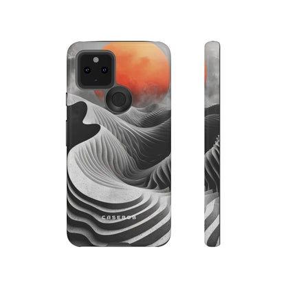 Orange Moon Illusion - Protective Phone Case